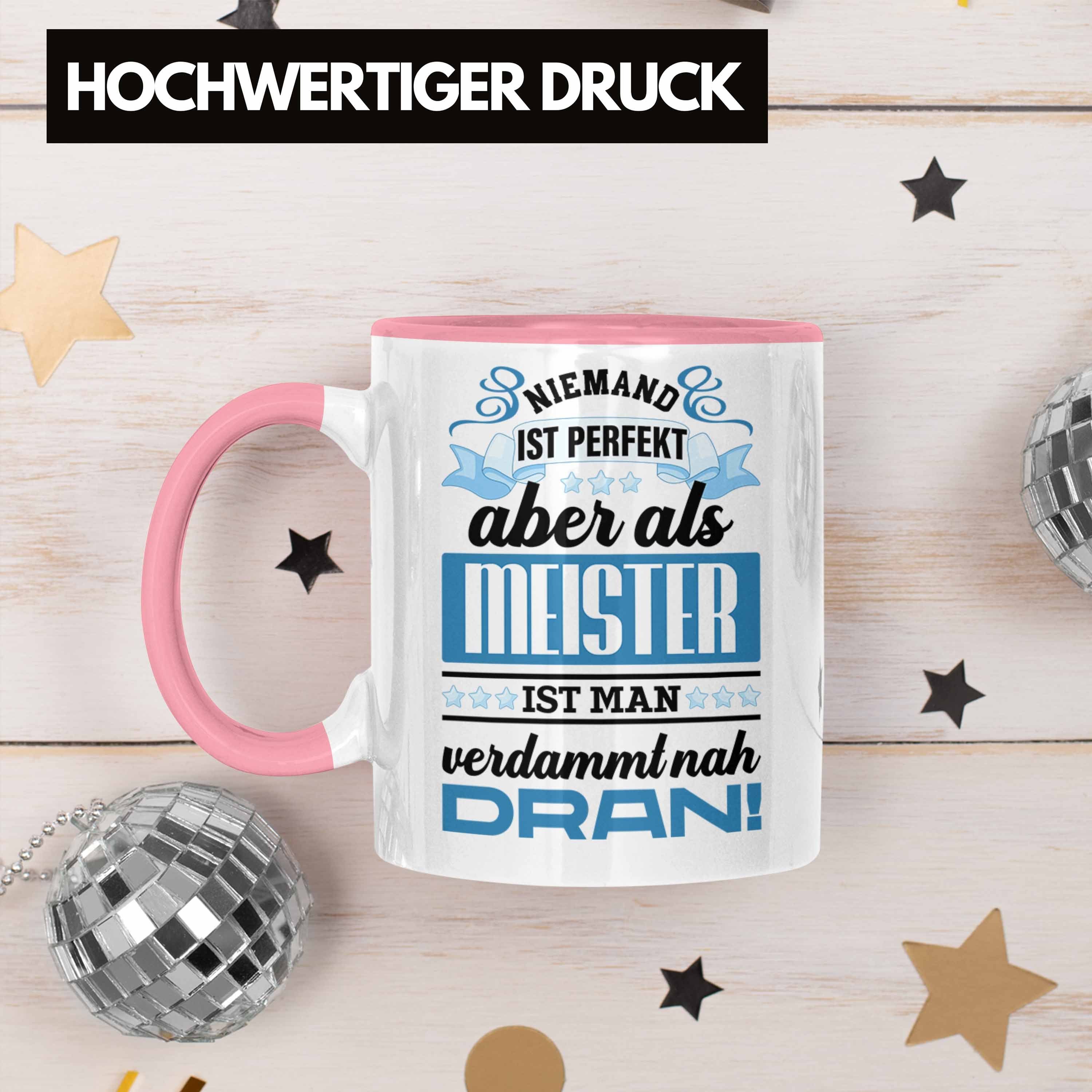 Schreiner Elektronik Metallbauer Elektrotechnik Tasse Bestanden Trendation Männer Meisterprüfung - Geschenke Tasse Prüfung Rosa Dachdecker Trendation Maler Meister