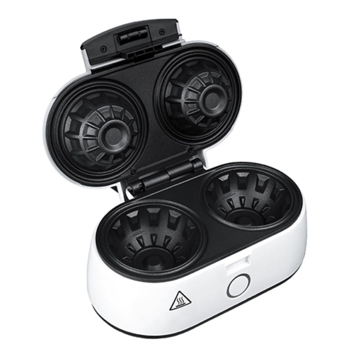 Adler Waffeleisen AD 3062 Waffelschalen-Maker - 1000 W, Antihaft & Rutschfest, 1000 W, Backt Waffelschalen mit 9 × 4 cm, gleichmäßige Wärmeverteilung