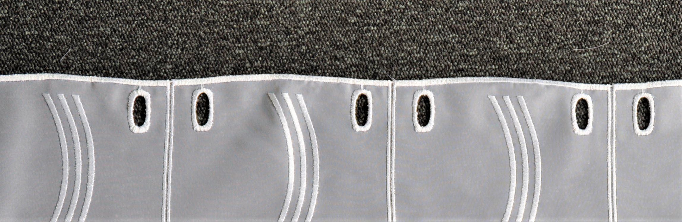 Stickereien Plauen Scheibengardine Blätter (1 St), Stangendurchzug, halbtransparent