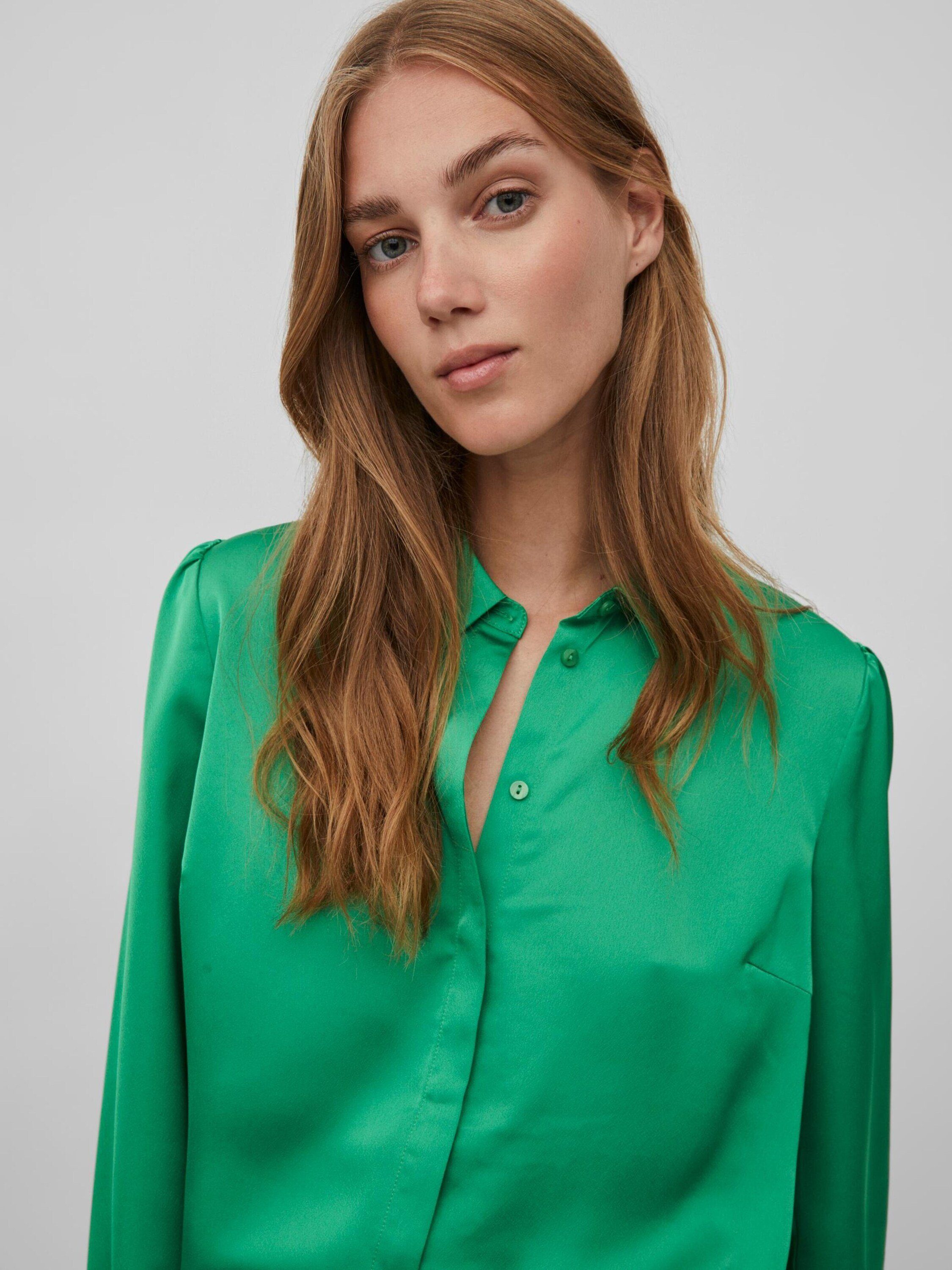 Vila Langarmbluse ELLETTE (1-tlg) Drapiert/gerafft