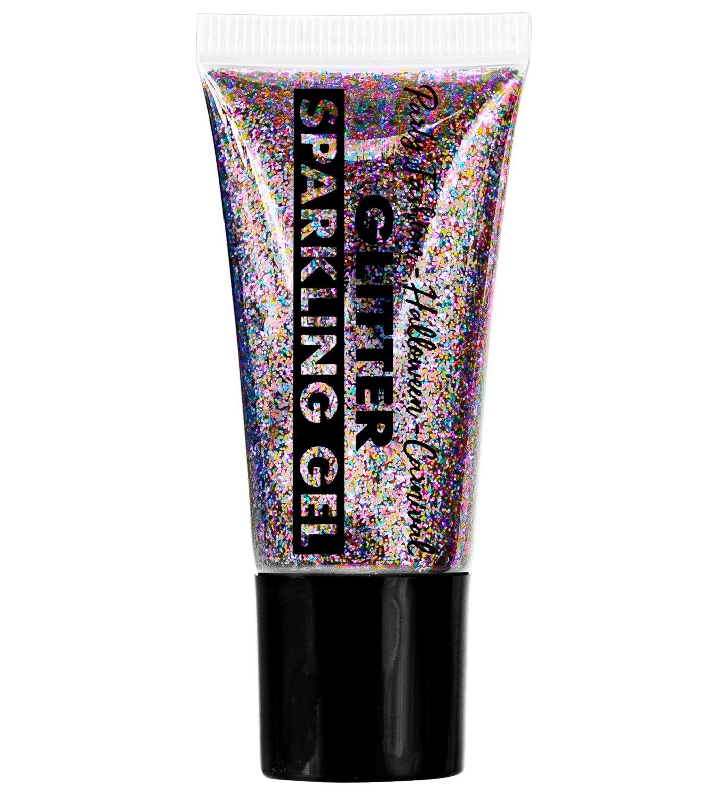 Widmann S.r.l. Theaterschminke Face&Body Glitter Make-up - Tube 25 ml, Regenboge