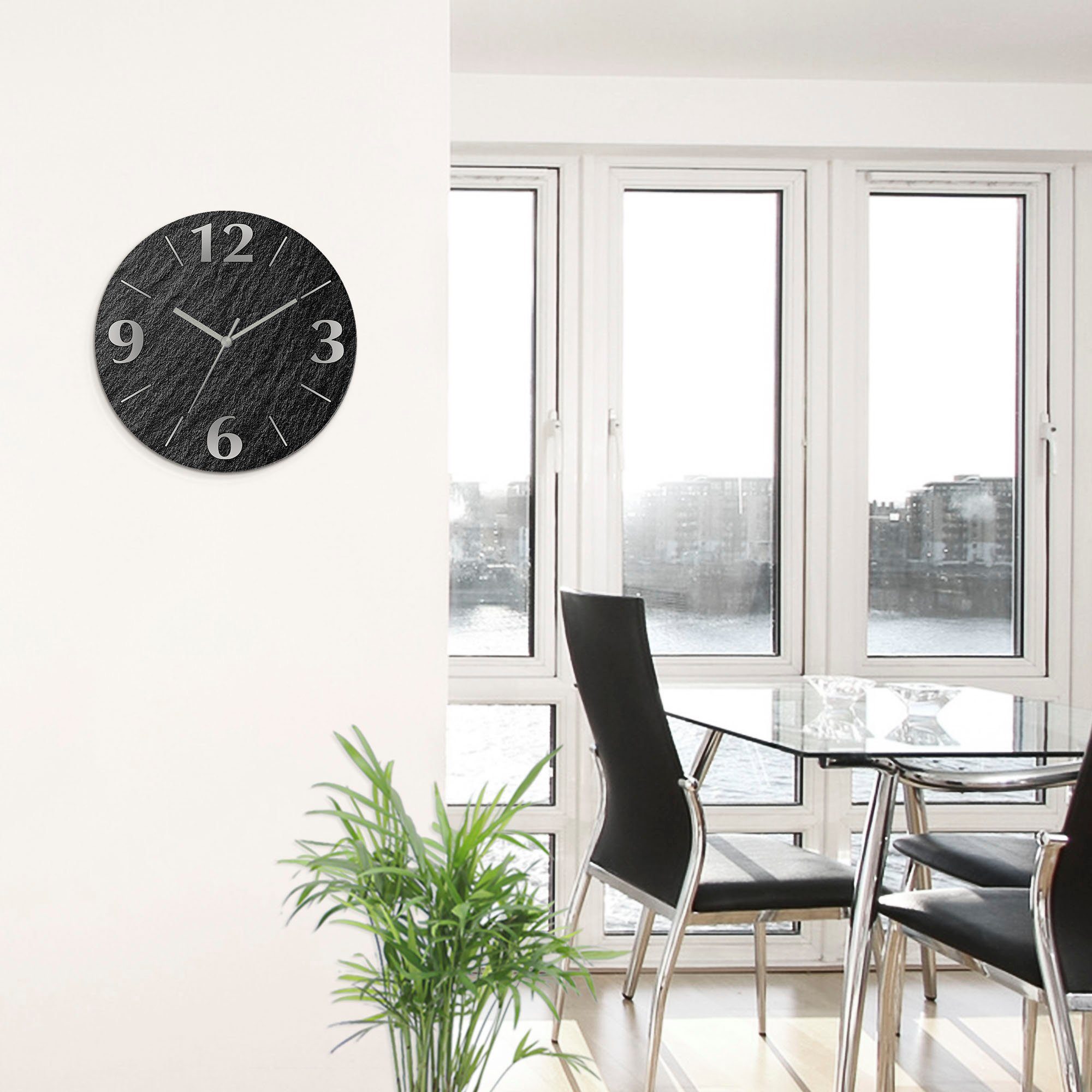 Artland Wanduhr Schiefer (wahlweise mit Quarz- oder Funkuhrwerk, lautlos oh günstig online kaufen