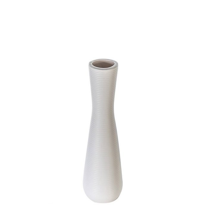 GILDE Dekovase GILDE Vase Crest - weiß - H. 57cm x D. 15cm