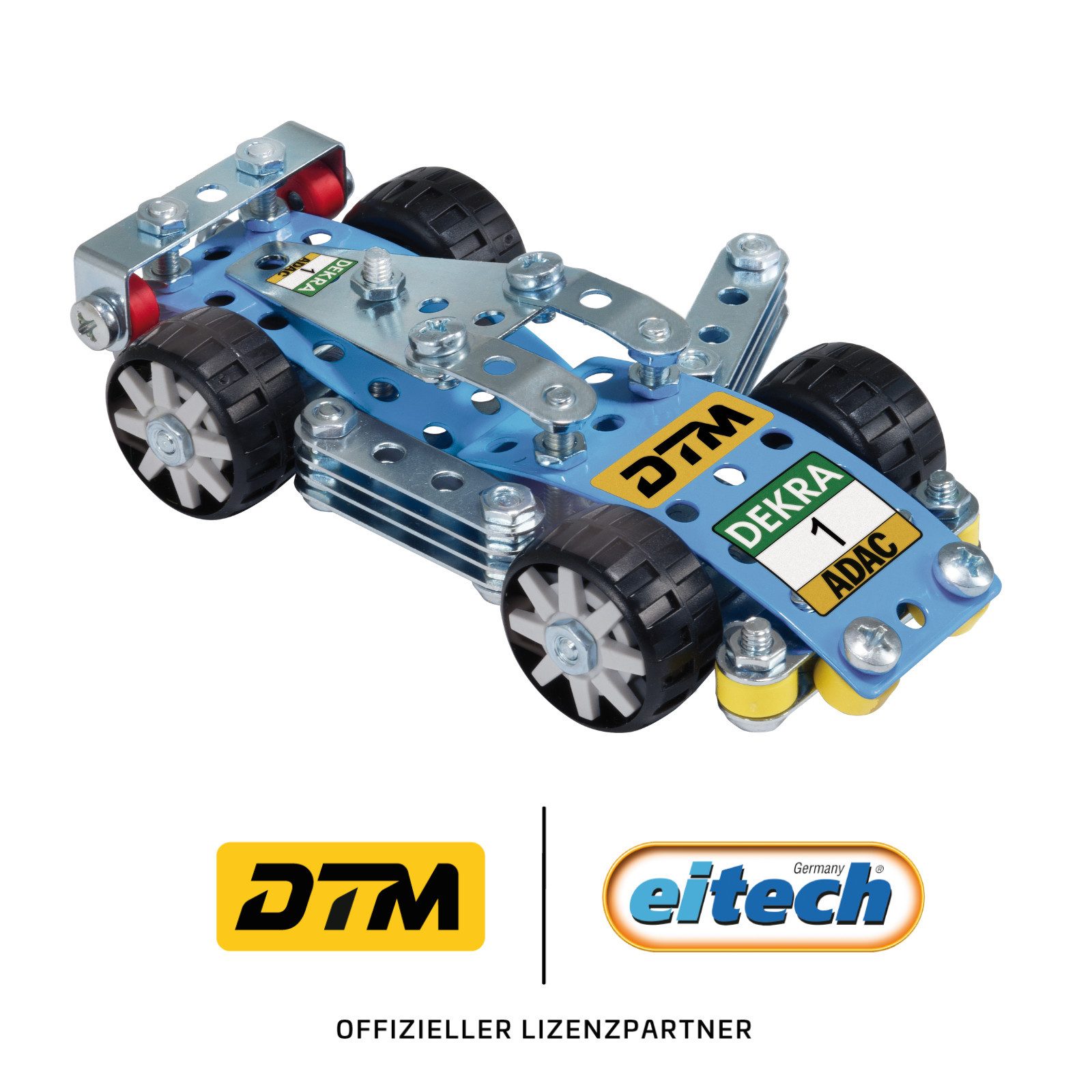 Eitech DTM Racer Blue Metallbaukasten, (Modellauto, 136 St., Modellbausatz), Made in Germany