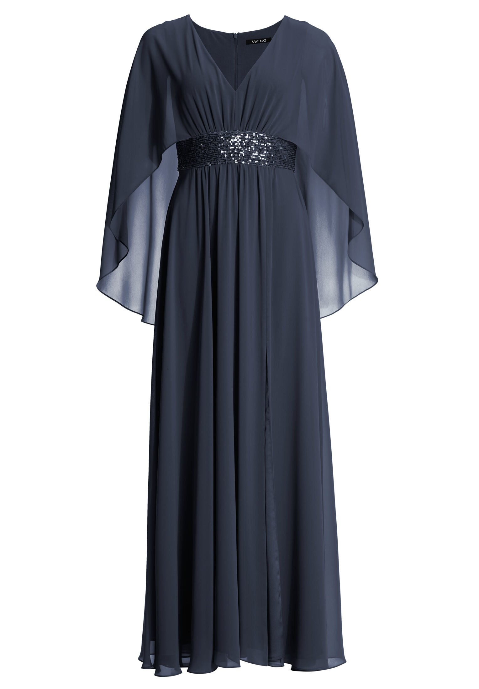 Abendkleid - Abendkleid mit Cape aus Chiffon