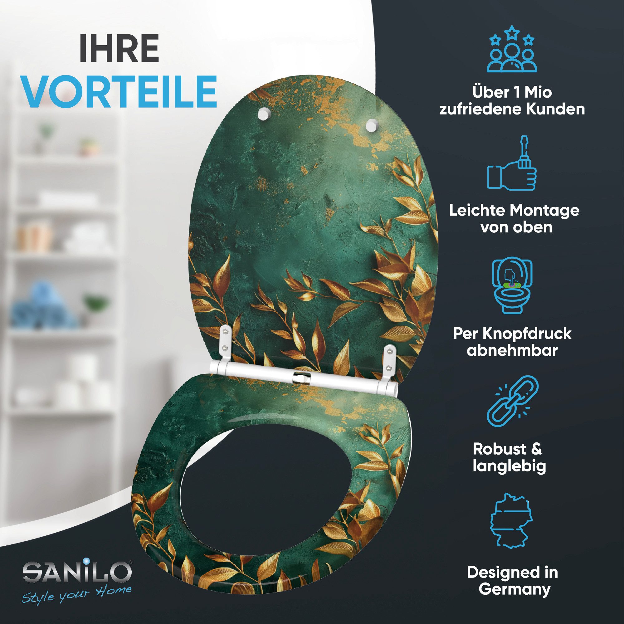 Sanilo WC-Sitz mit Absenkautomatik & Top Fix in vielen Designs, hochwertig, günstig online kaufen