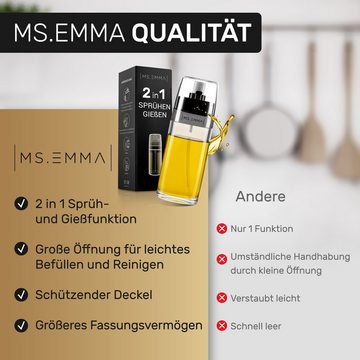 MS.EMMA, Ölspender 2 in 1 Ölsprüher für Speiseöl und Ölspender, (1-tlg), 2 in 1 Funktion