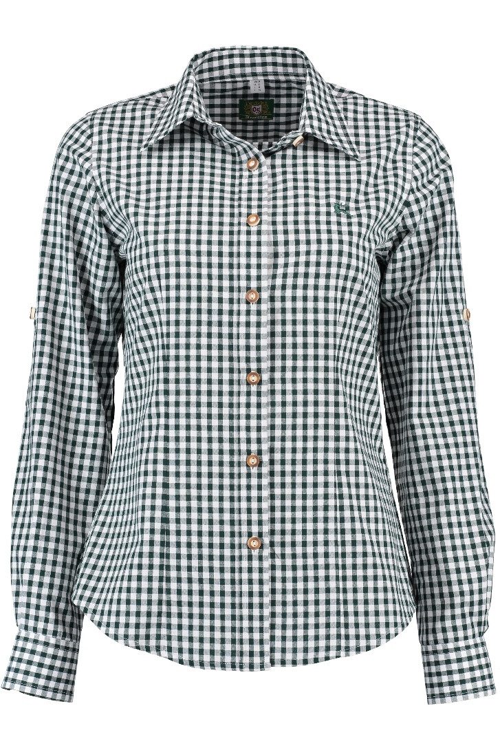 Orbis Textil GmbH & Co. KG Trachtenbluse Trachtenbluse - DALILA - beere, dunkelgrün, weinrot