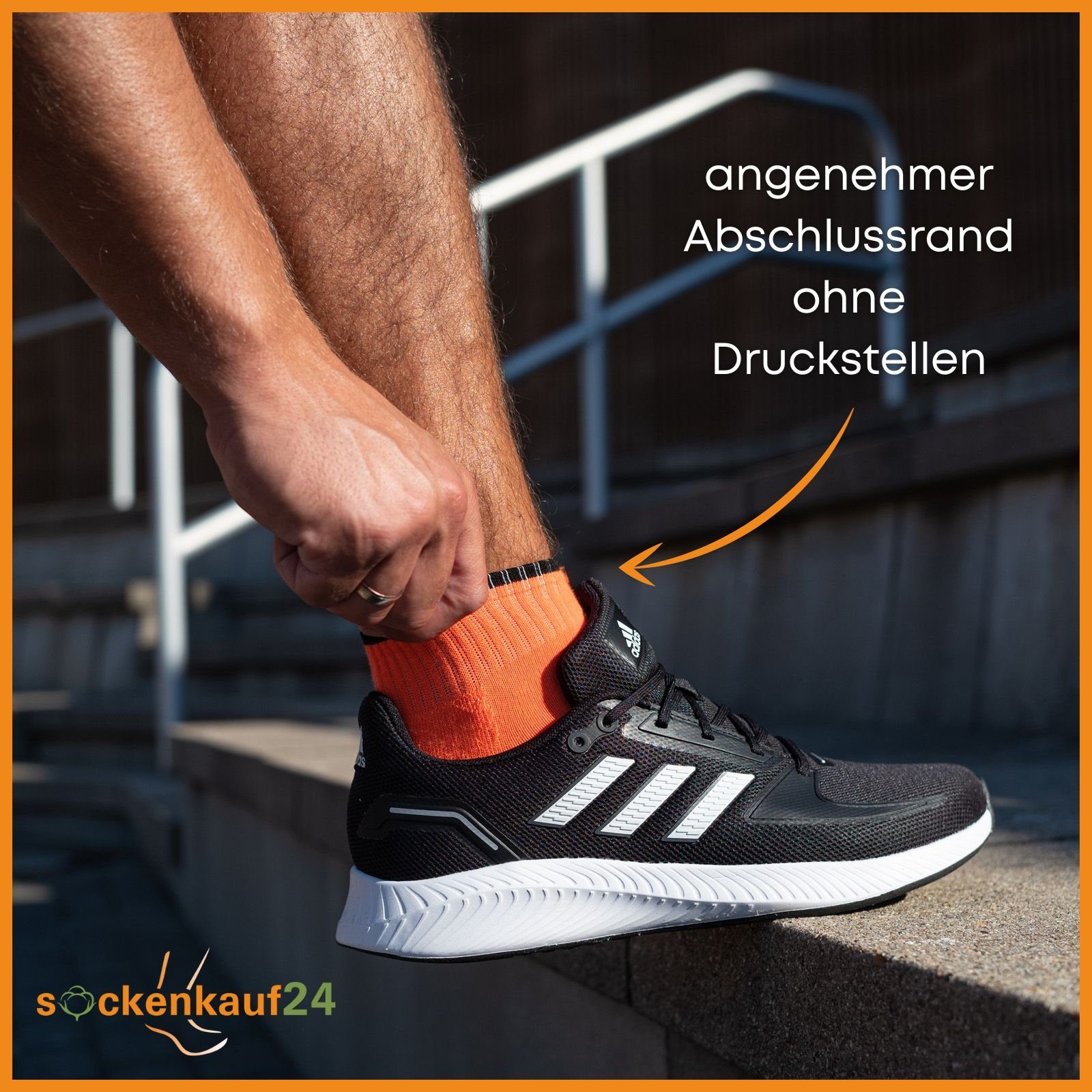 sockenkauf24 Sneakersocken 8 oder 12 Paar SPORT Socken Damen Herren "NEON" (8-Paar, 39-42) mit verstärkter Frotteesohle Baumwolle - 16209 WP