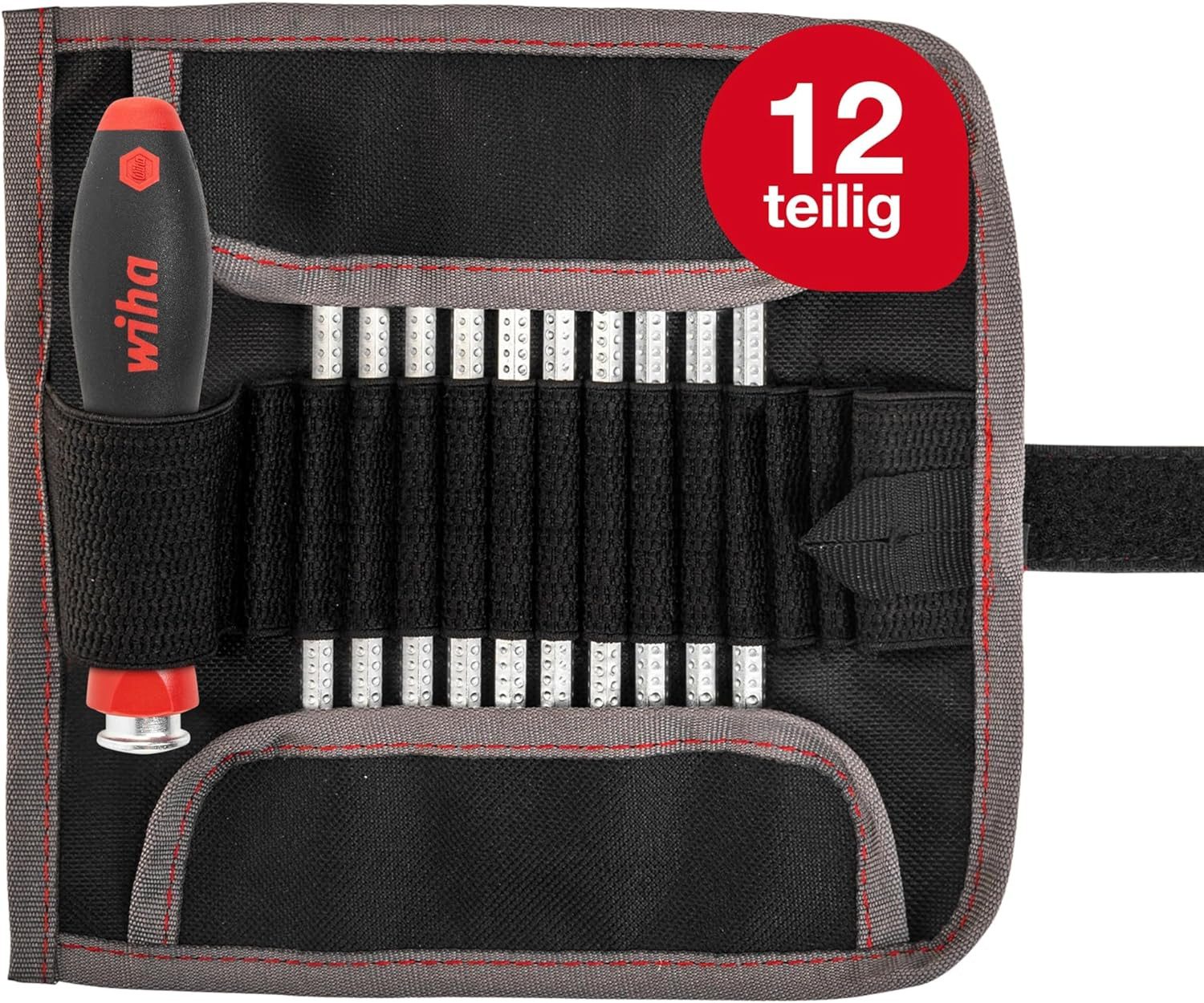 Wiha Schraubendreher SYSTEM 4 (27820) - 12 tlg., Schlitz, Phillips, TORX, Sechskant, variable Klingenlänge
