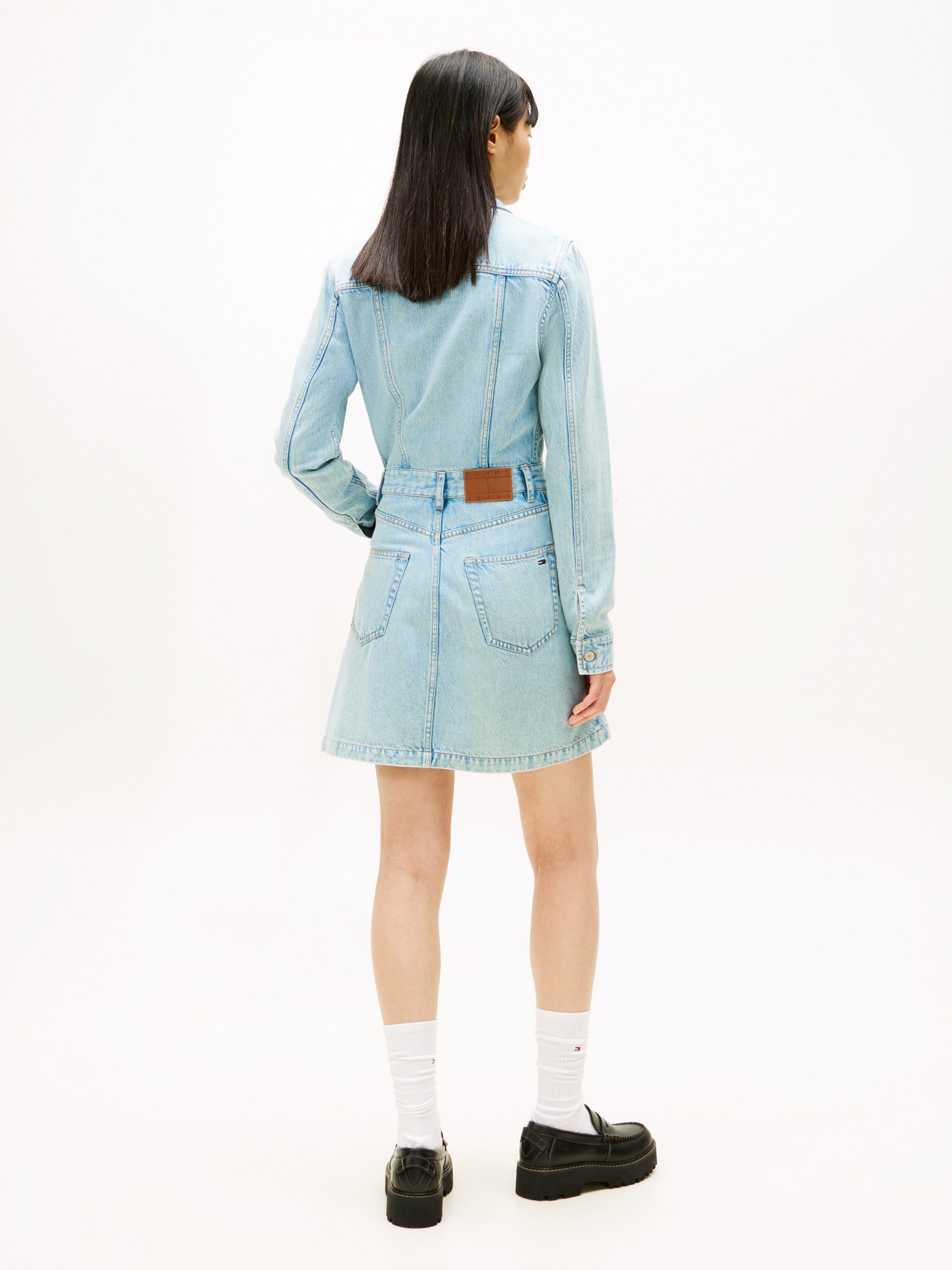 Tommy Jeans Jeanskleid MINI TRUCKER DENIM DRESS