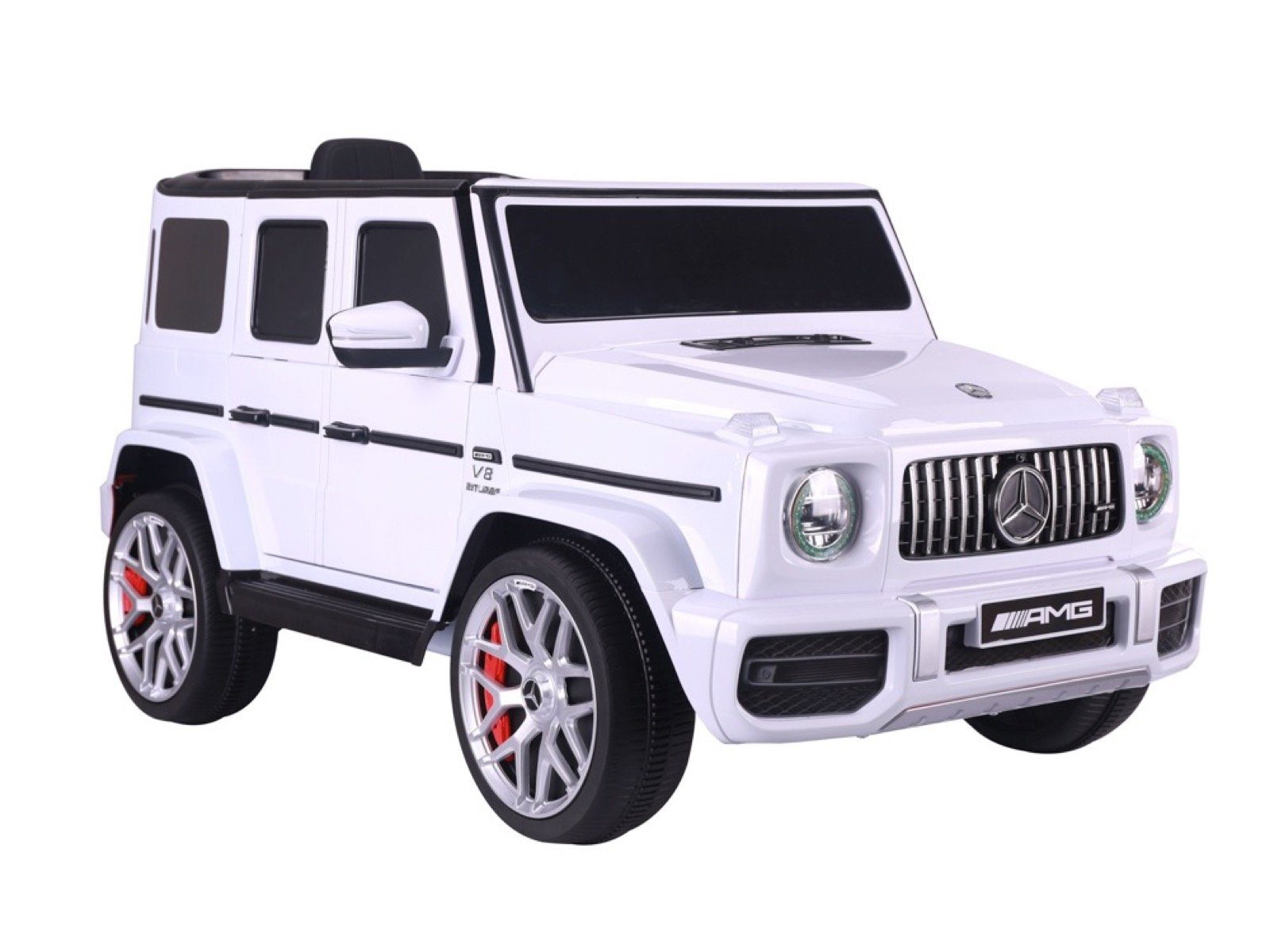TPFLiving Elektro-Kinderauto Mercedes G63 - weiß - Farbe: weiß, Belastbarkeit 40 kg, Elektro Go-Kart - Kinder Elektrofahrzeug Kinderauto elektro