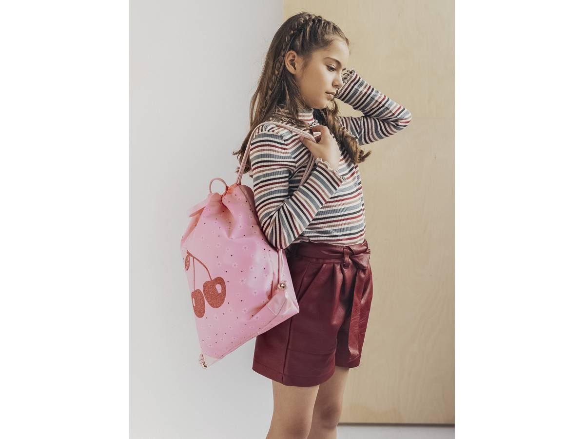 Belmil Sporttasche Premium, Blossom Turnbeutel, Mädchen Cherry Gym-Bag, Schulsporttasche, für