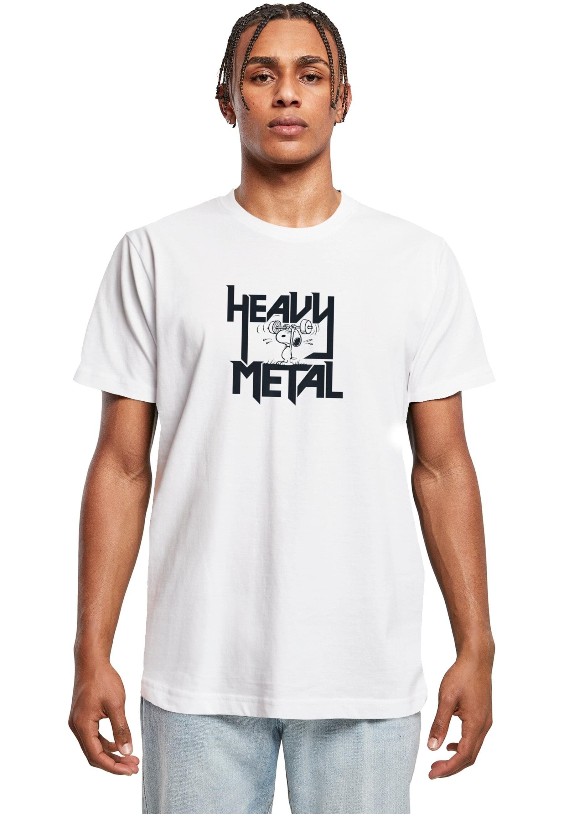 Merchcode T-Shirt Herren Peanuts - Heavy Metal T-Shirt Round Neck (1-tlg) white