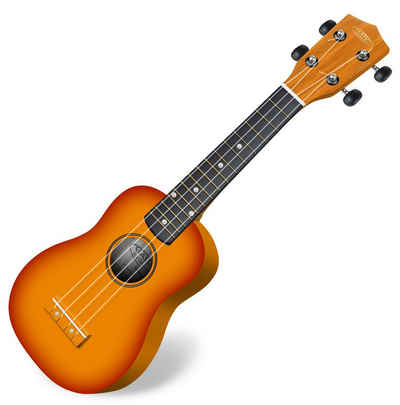 Classic Cantabile Ukulele Sopranukulele (Ukulele, Uke, 15 Bünde, leichtgängige Gitarrenmechanik)