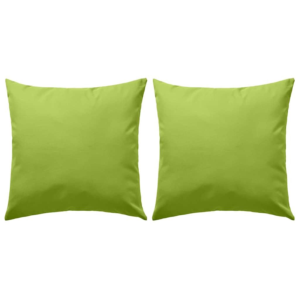 vidaXL Zierkissen Gartenkissen 2 Stk. 45 x 45 cm Apfelgrün, (2 St)