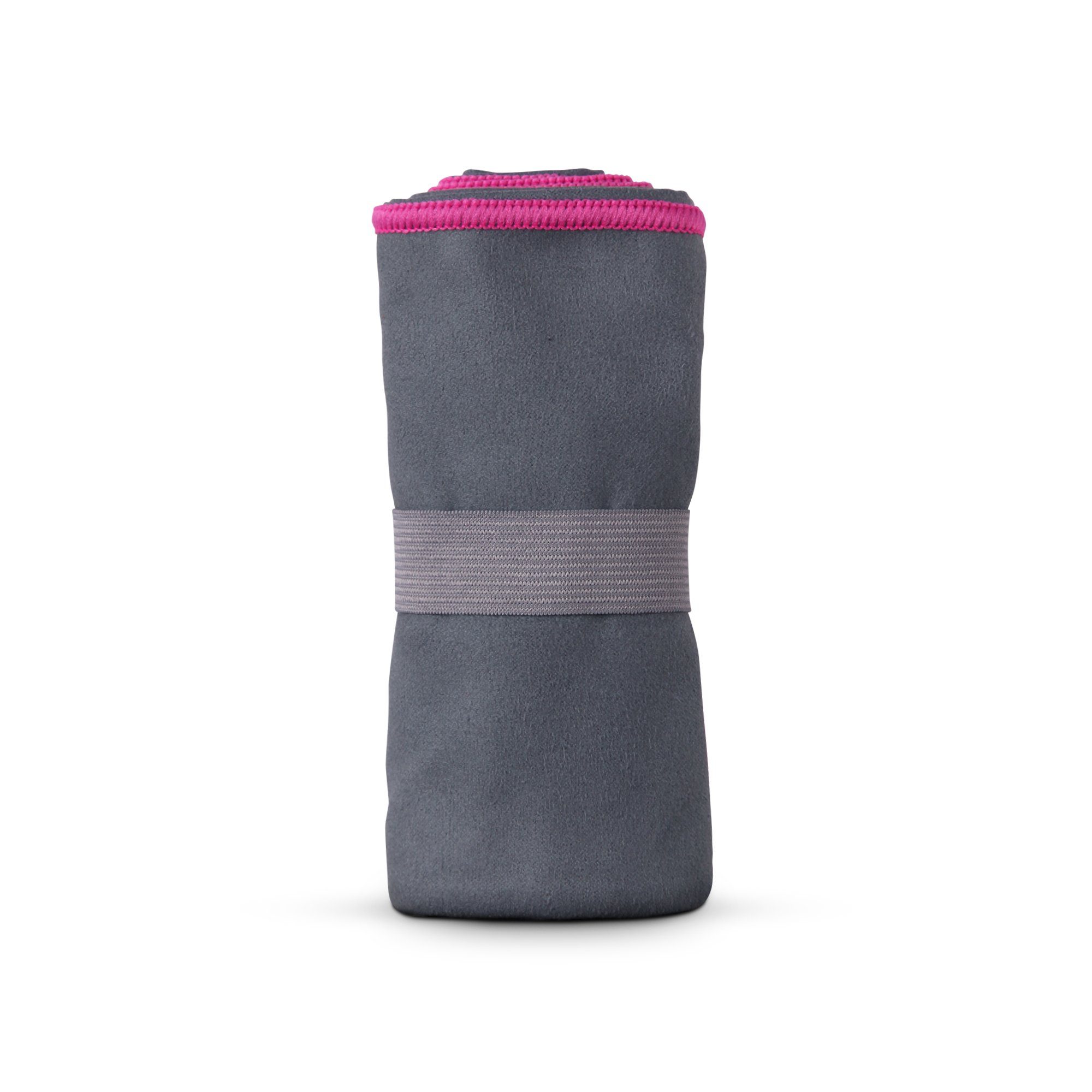 hemmy Fashion Sporthandtuch Mikrofaser Fitnesstuch, ohne Beutel, Handtuch für Sport, Sauna, Fitness - Reisehandtuch - mit Spanngummi Pink