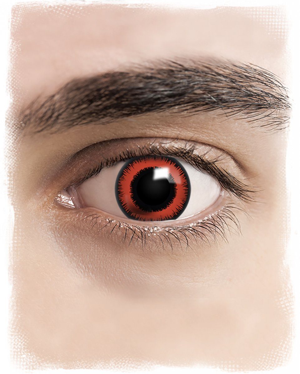 Horror-Shop Farblinsen Roter Engel Halloween SFX Kontaktlinsen