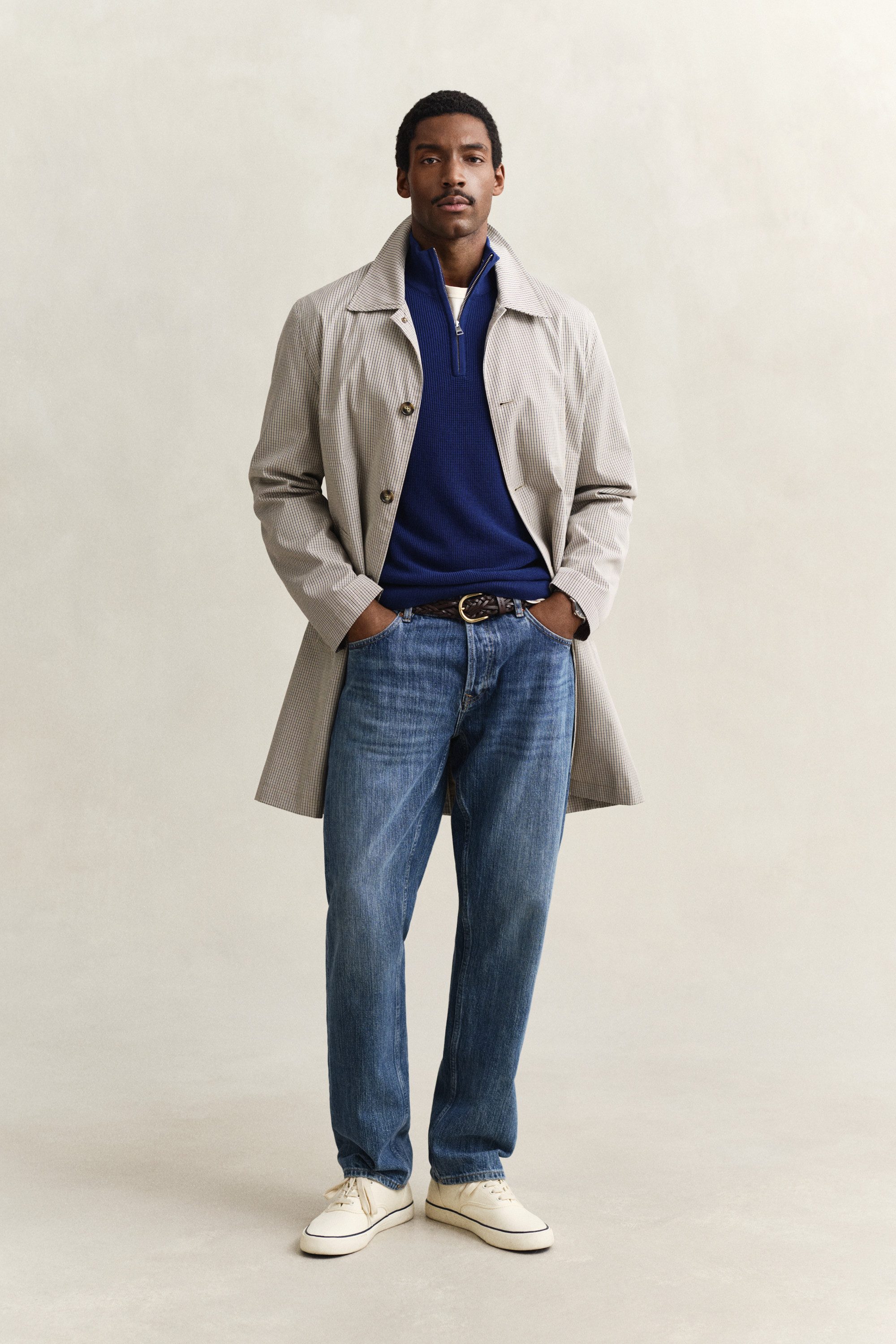 Gant Troyer MICRO TEXTURED COTTON HALF ZIP Regular fit mit Troyerkragen