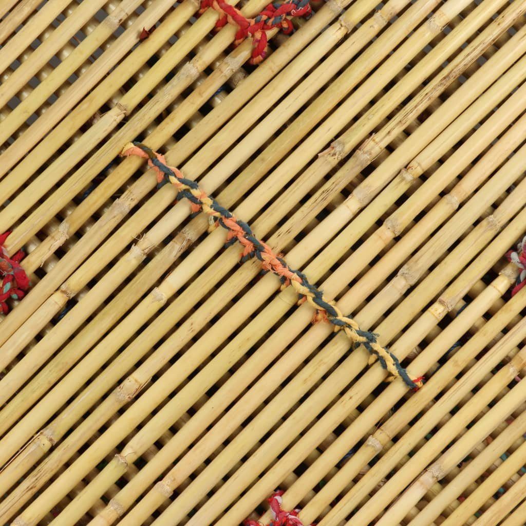 furnicato Couchtisch Bambus Mehrfarbig Chindi-Details mit