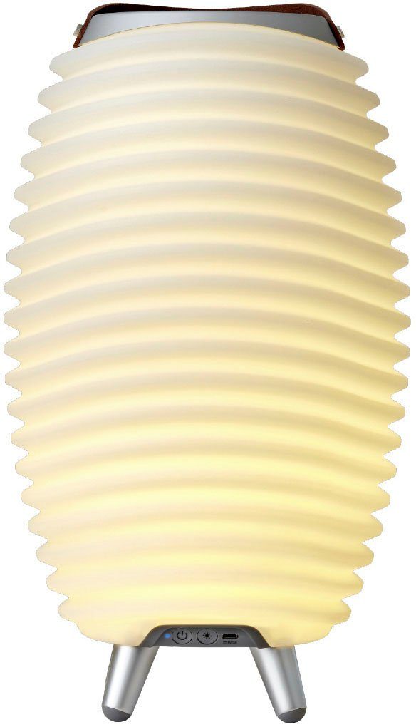 kooduu LED Stehlampe Synergy 50, Bluetooth-Lautsprecher, LED fest integriert, Warmweiß, Hygge-Design, Bluetooth Lautsprecher, Sektkühler, TWS Stereo Sound