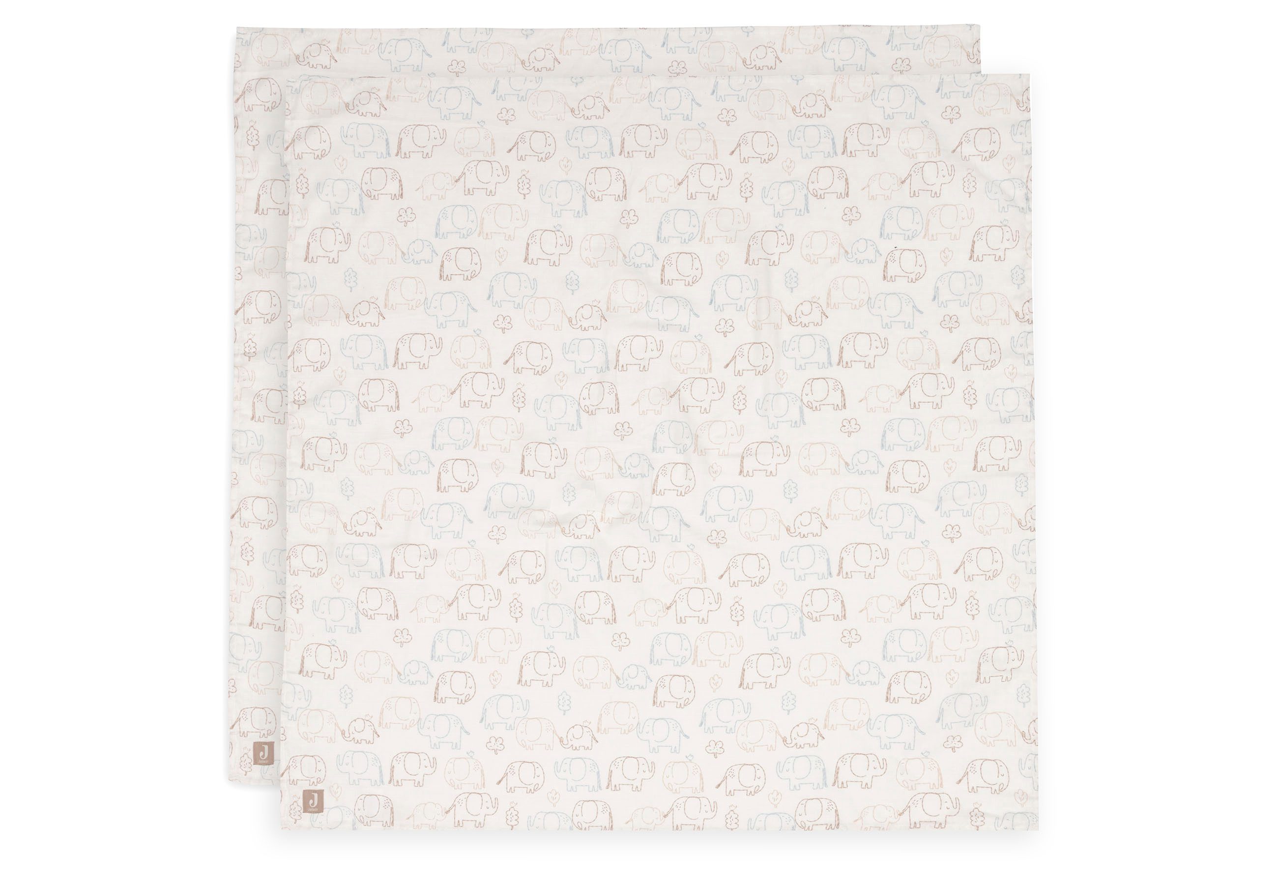 Jollein Spucktuch Jollein Spucktuch Hydrophil 70 x 70 cm Elephant Tales 3er Pack