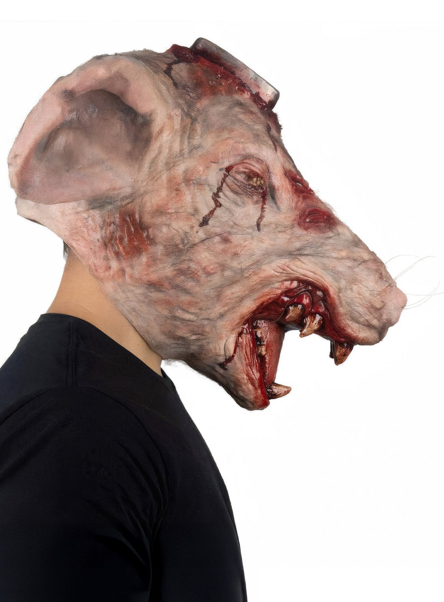 Ghoulish Productions Verkleidungsmaske Mutierte Laborratte Maske, Was auch immer das Ziel dieses Experiments war - diese Ratte kenn nur