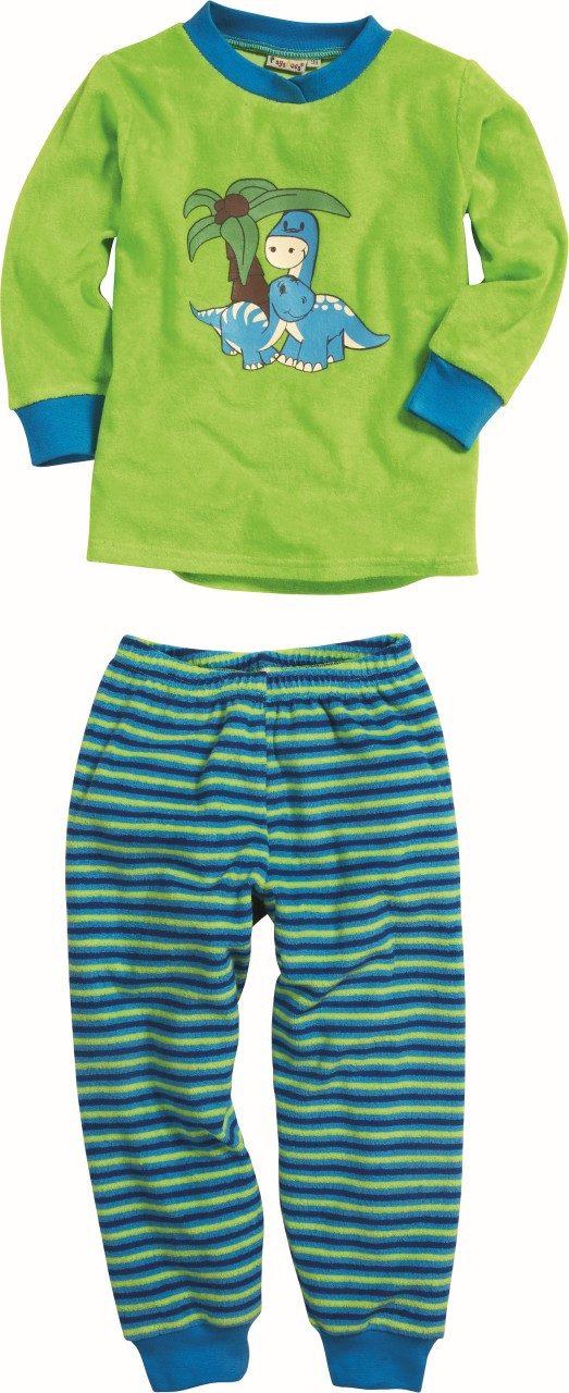 Playshoes Schlafanzug Schlafanzug Frottee Dino
