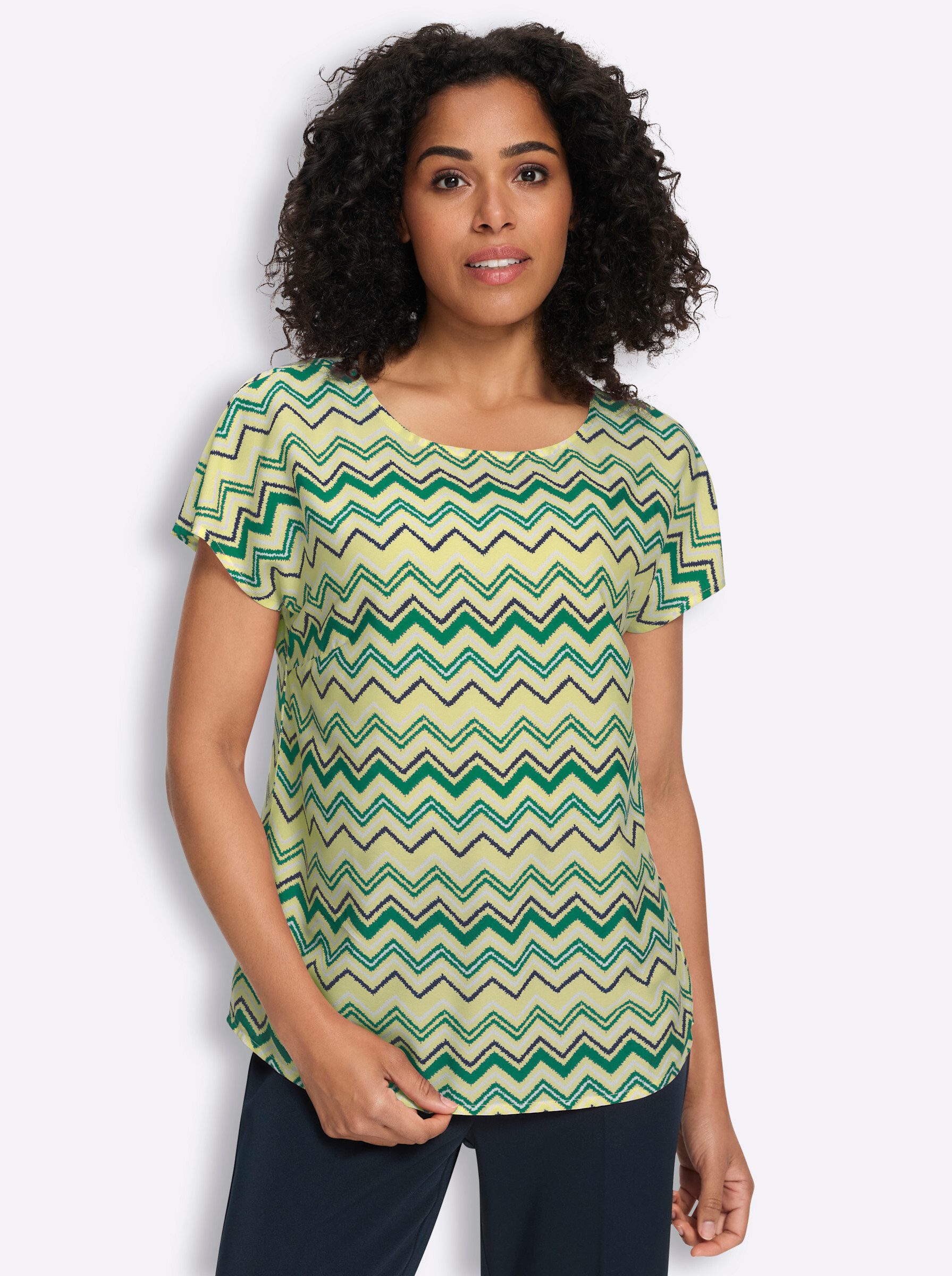 Klassische Bluse Schlupfbluse Kurzarm