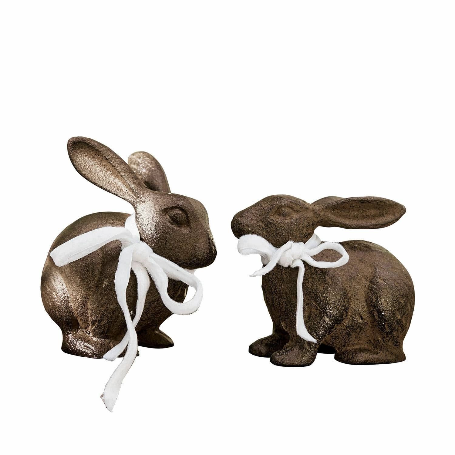 Mirabeau Osterfigur Deko-Hase 2er Set Hennes braun günstig online kaufen