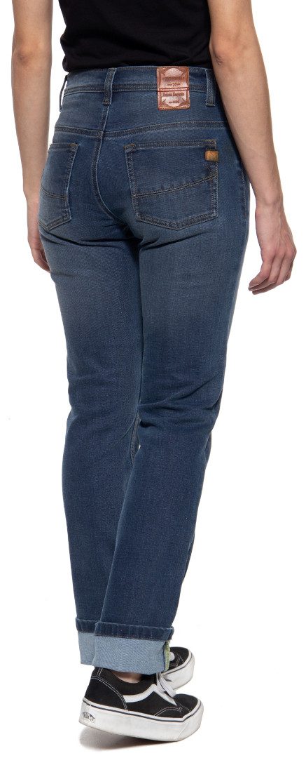 King Kerosin Motorradhose Queen Kerosin Motogear Light Blue Damen Motorrad Jeans abriebfest reißfest
