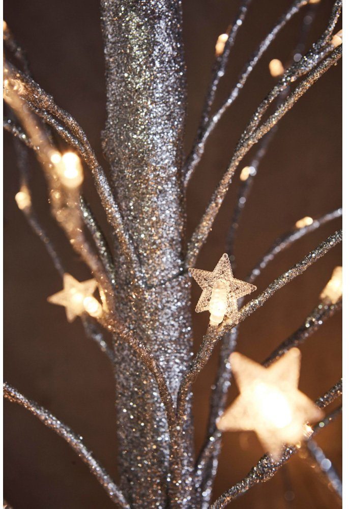 Schneider LED Baum, LED fest integriert, Warmweiß, 306-flammig, im  Silber-Glitter-Look