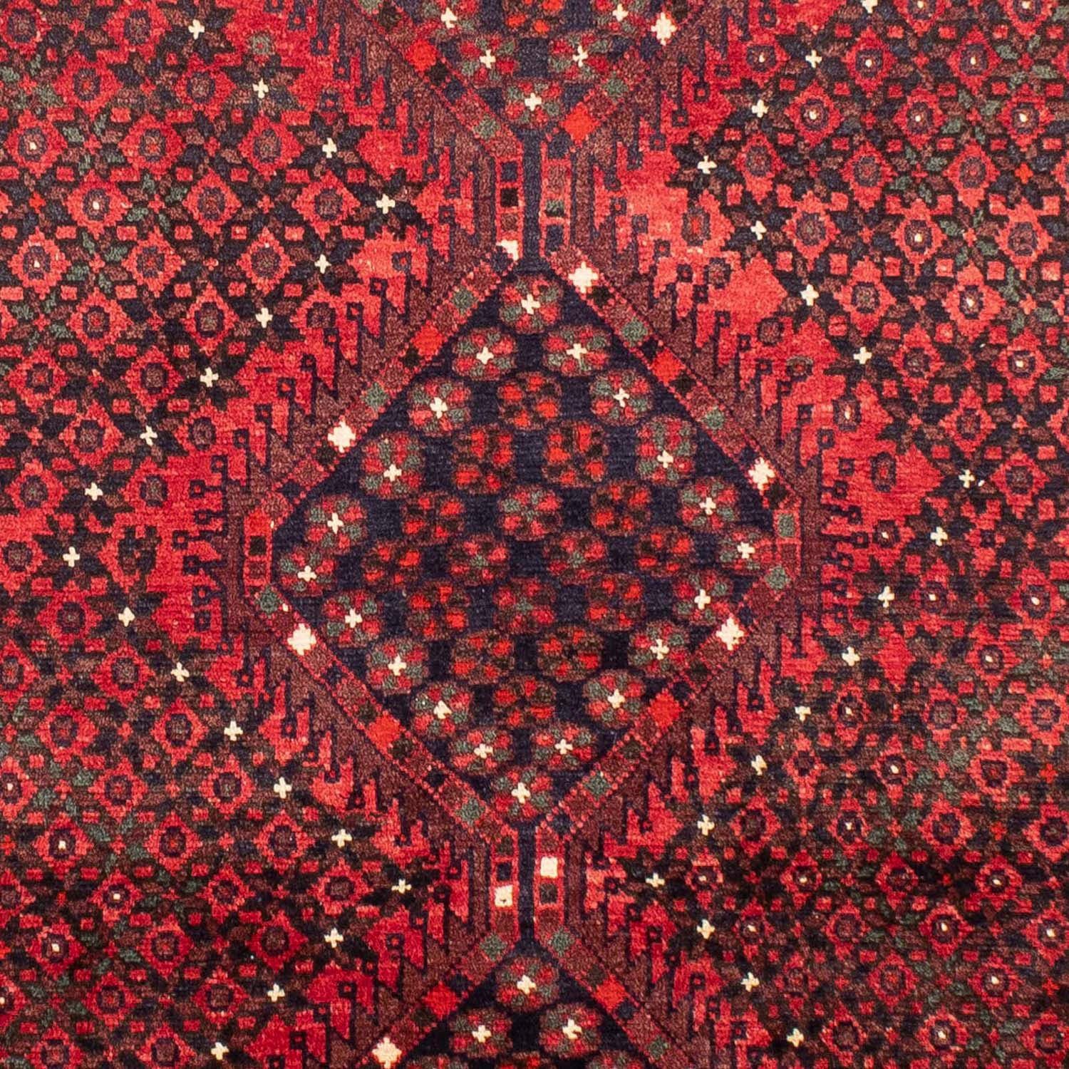 Wollteppich Zertifikat 281 206 10 mm, Unikat cm, rechteckig, mit Medaillon morgenland, Shiraz x Höhe: Rosso