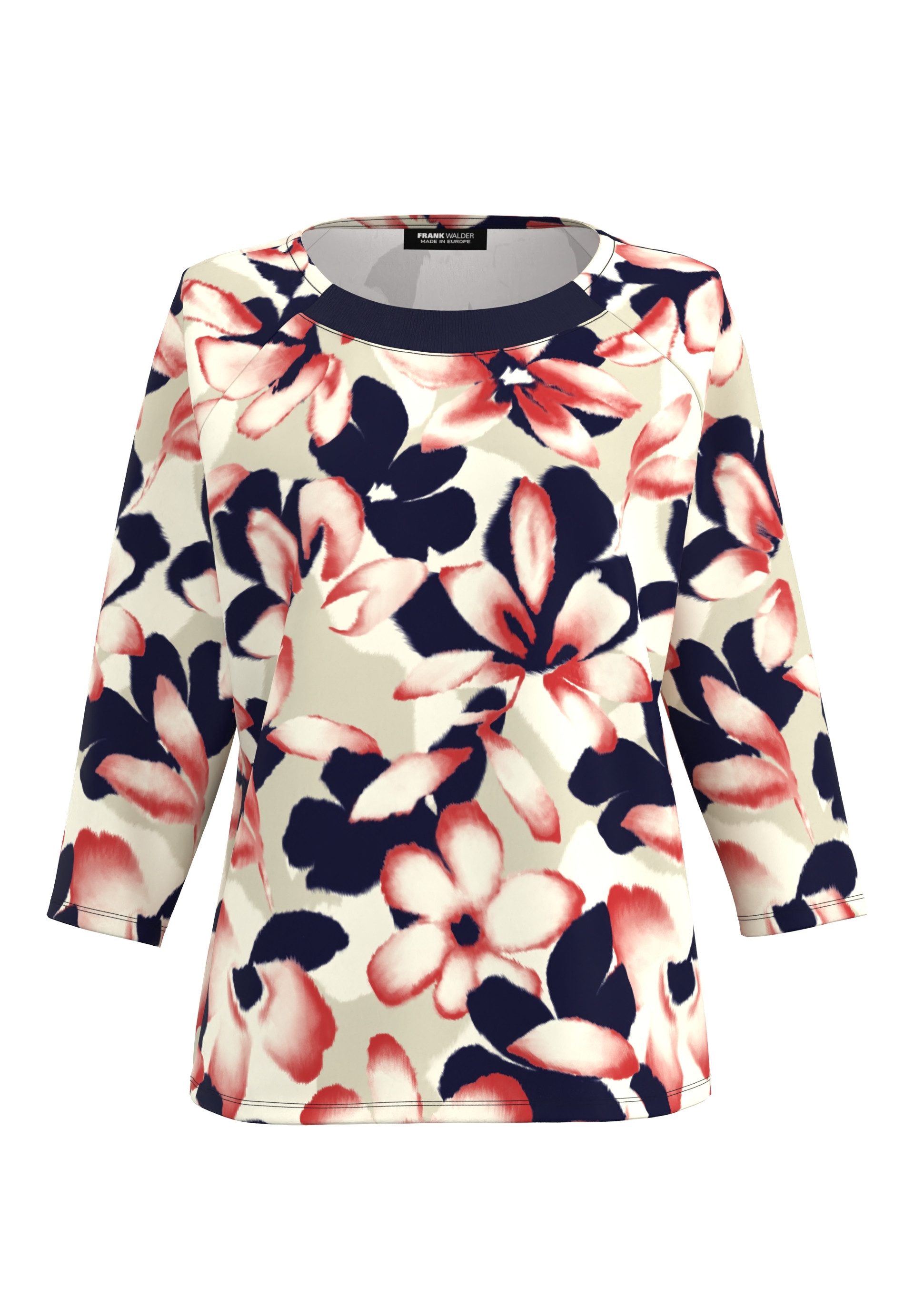 FRANK WALDER 3/4-Arm-Shirt mit Strickbündchen günstig online kaufen