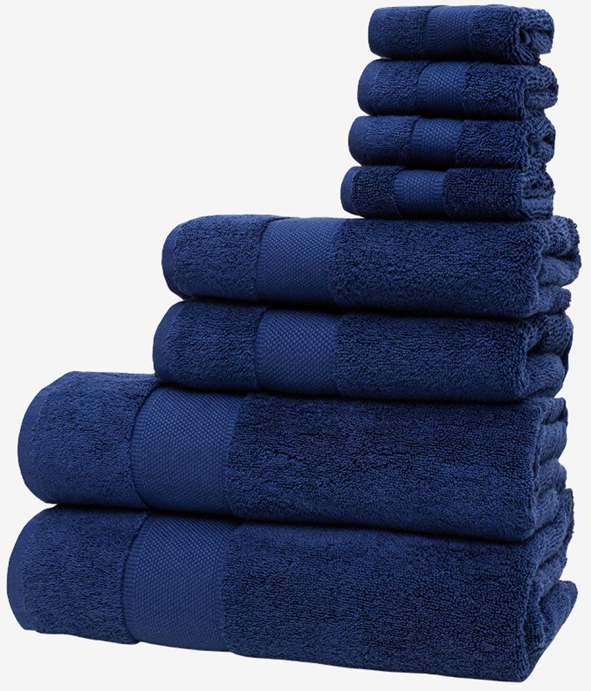 Wolkenfeld Handtuch Set Premium Low-Twist Baumwolle 550 g/m² – 8-teilig mit günstig online kaufen