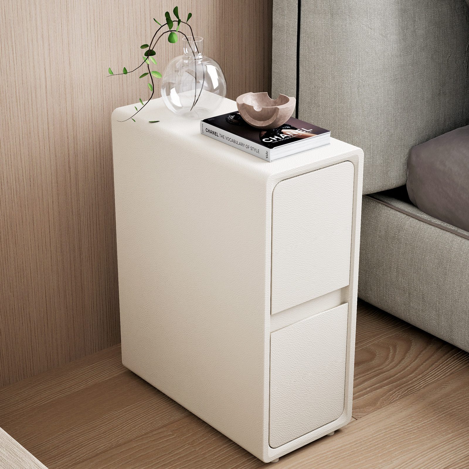 TWSOUL Nachttisch Schmaler Beistelltisch, Vormontierter Nachtschrank Schmal günstig online kaufen