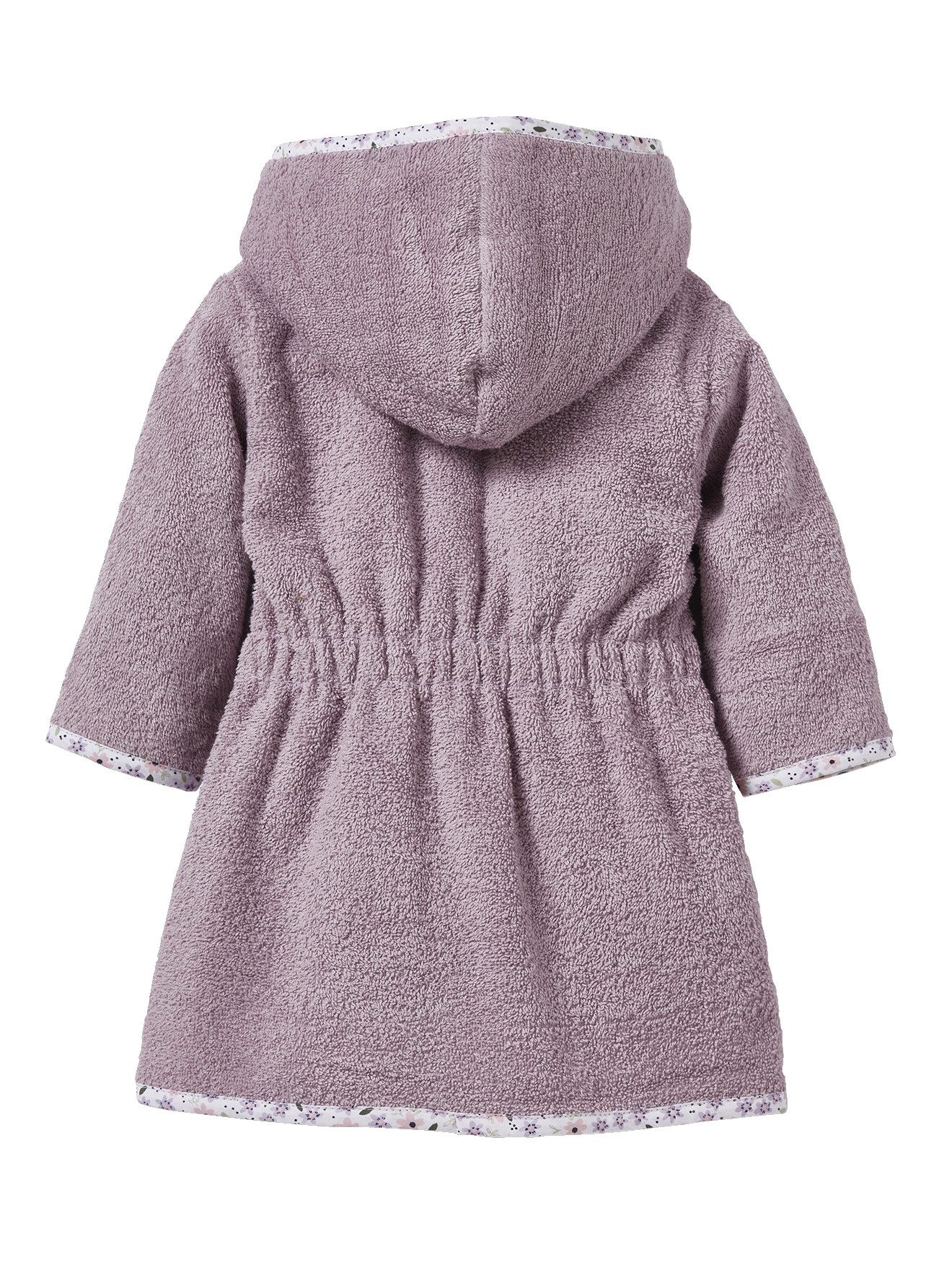 vertbaudet Bademantel Mädchen Baby Bademantel BLUMENZAUBER, Frottee, Blumenprint – Bild 2 von 3