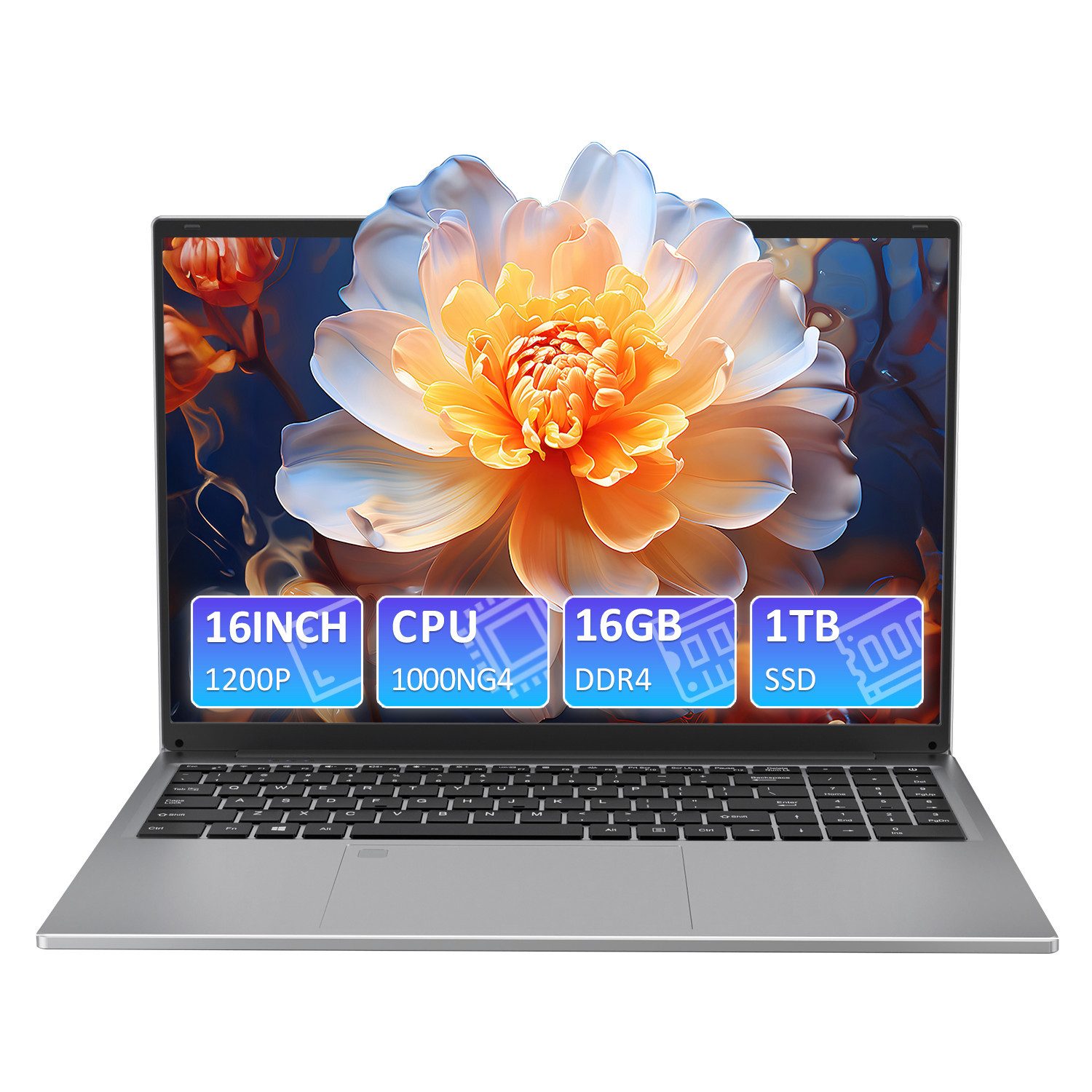 Rolipo 15,6 Zoll Laptop,N95(bis 3,4 GHz),16GB RAM,512GB SSD,QWERTY Tastatur Business-Notebook (Intel Intel N95 N95, Intel UHD Graphics, 16 GB, 512 GB SSD, WIFI5, Bluetooth 5.0, Win 11 Notebook für Arbeit, Studium & Homeoffice)