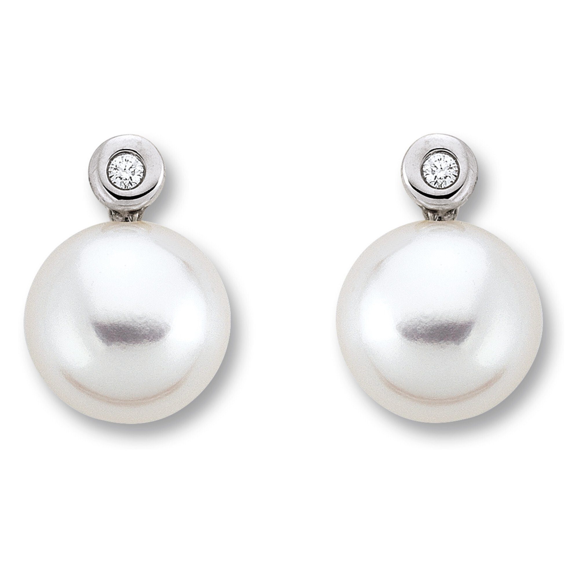 ONE ELEMENT Paar Ohrhänger 0.02 ct Diamant Brillant Ohrringe Ohrstecker aus 585 Gelbgold