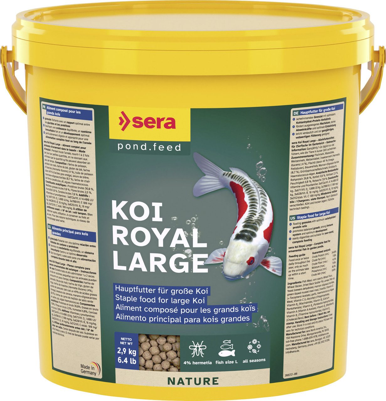 Sera Sera Koifutter Royal Large für größere Koi 10 L, für: Fische