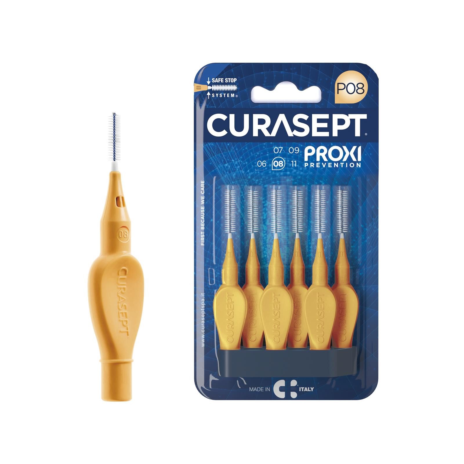Curasept Interdentalbürsten Curasept Proxi Interdentalbürsten P08 - 6 Stück Hellorange 0,8 mm