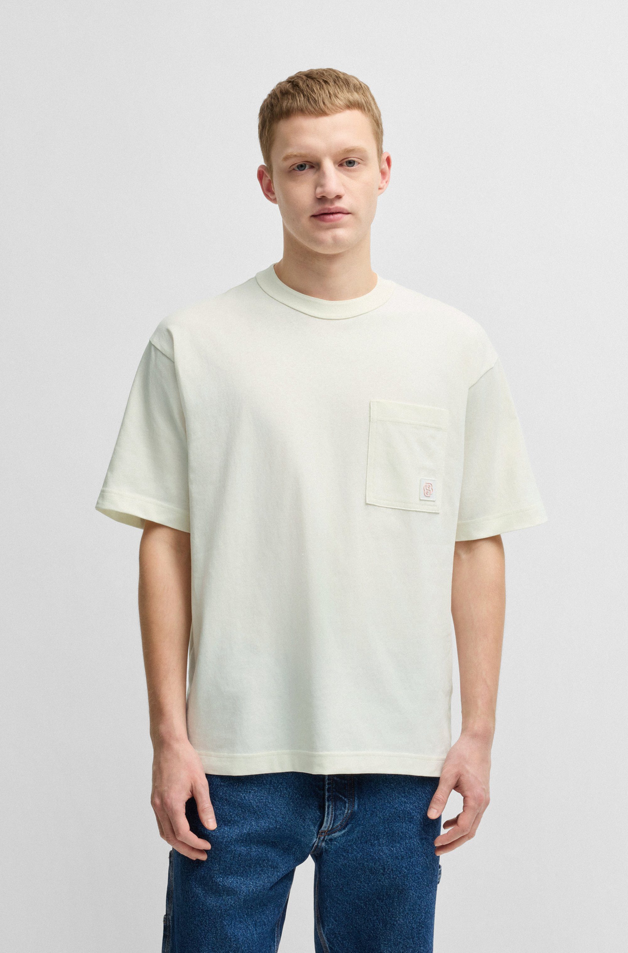 BOSS ORANGE T-Shirt Te_cotton mit Logobadge günstig online kaufen