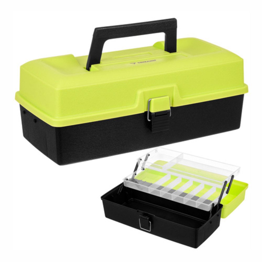 Trizand Angelkoffer Angelbox 33 cm Organizer (Spar-Set, 1 St., 2 Ablagen 10 Fächer), viel Stauraum für größere Ausrüstungsgegenstände