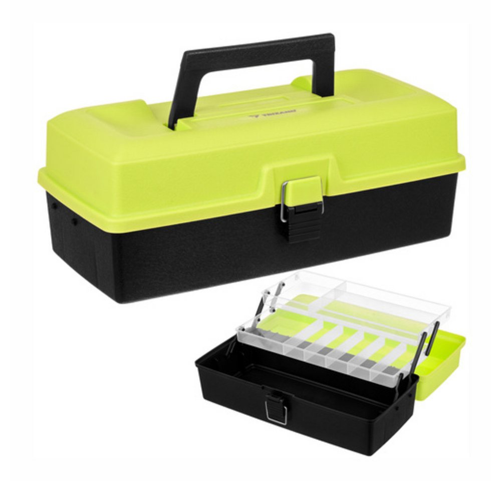 Trizand Angelkoffer Angelbox 33 cm Organizer (Spar-Set, 1 St., 2 Ablagen 10 Fächer), viel Stauraum für größere Ausrüstungsgegenstände