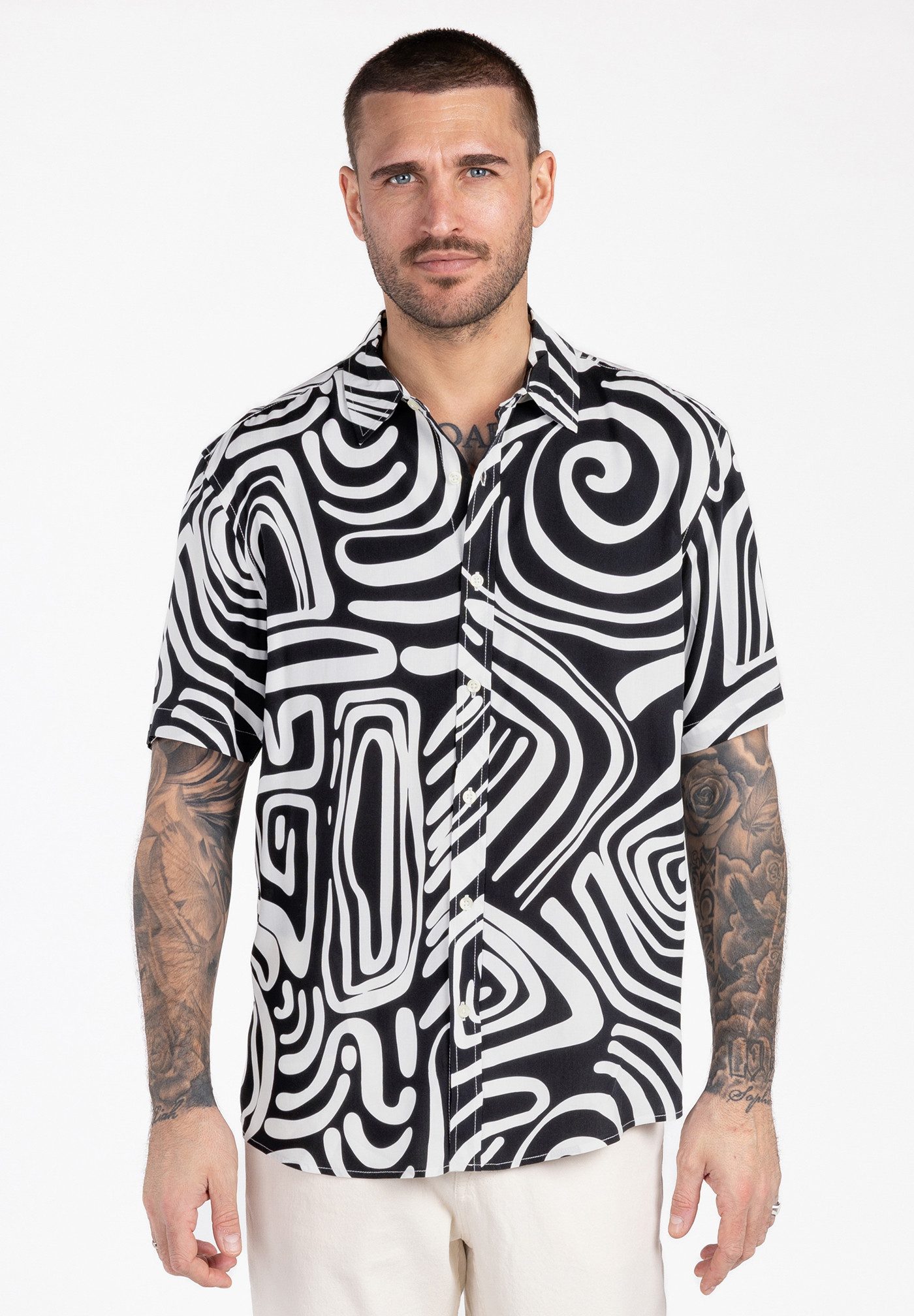 Key Largo Kurzarmhemd MSH KLSUNGLASSES 1/2 allover printed (1-tlg)