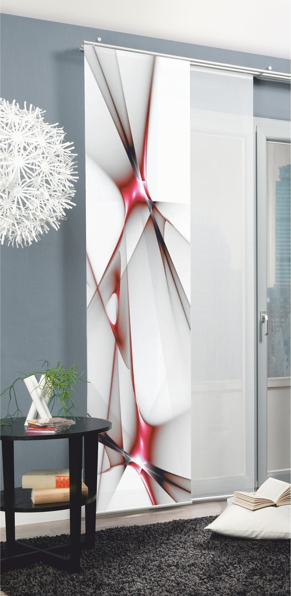 HOME WOHNIDEEN Schiebegardine FRANKLIN (1 St), Klettband, blickdicht, HxB: günstig online kaufen