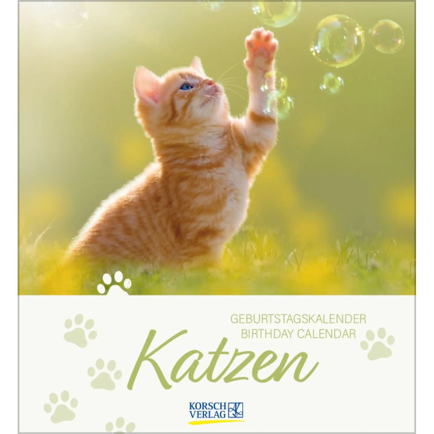 Korsch Verlag Wandkalender Geburtstagskalender Katzen