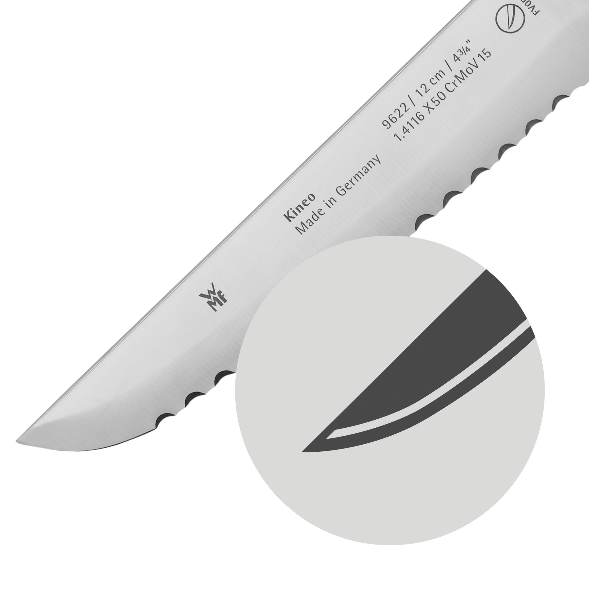 WMF Zubereitungsmesser Kineo, mit Doppelzahnung, Performance Cut Technologie, hochwertiger Edelstahl