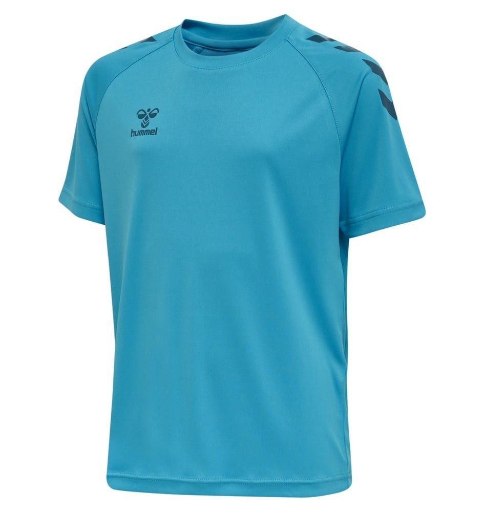 T-Shirt hmlCORE XK Core Poly (Interlock-Stoff) Kurzarm blau Kinder