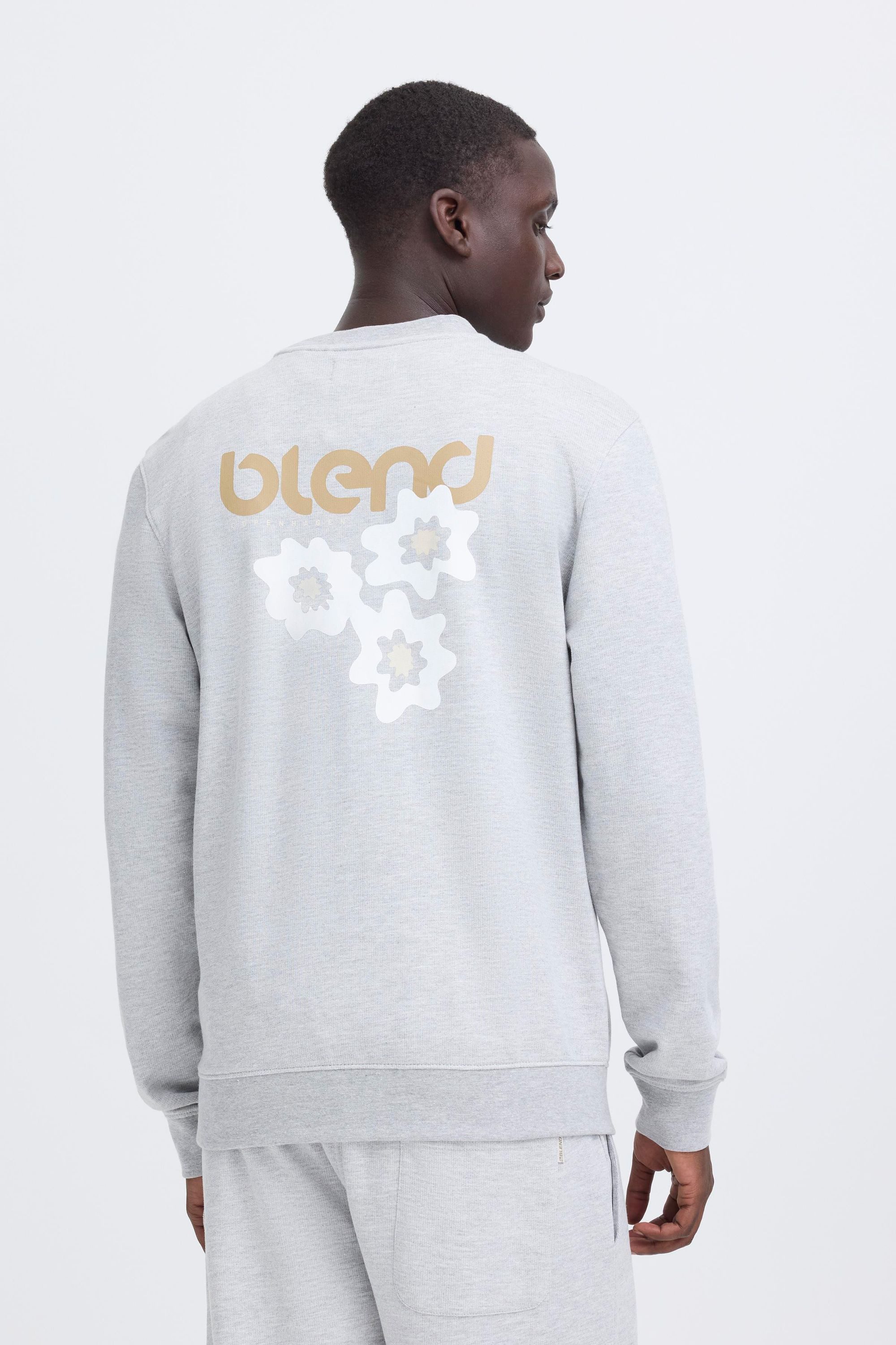 Blend Rundhalspullover BHBrody Lässiges Sweatshirt mit auffälligem Backprint